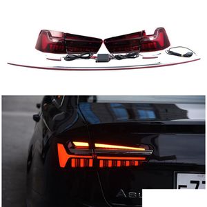 Outros acessórios interiores LED Turn Signal Car Light para A6 C7 Tail Lamp 2012- A6L Traseira Running Brake Reverse Motive Acessórios Drop Dhlwj