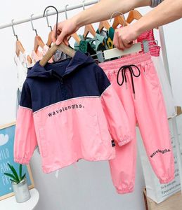 子供の服セット秋の春の幼児服の衣服衣装服の衣装赤ちゃん子供服のトラックスーツ男の子服ピンクF5328746