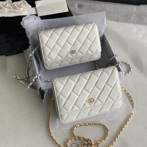 Top quality Luxury Shoulder Bags pochette handbags Double letter womens fashion flap caviar leather chain strap purses tote clutch Designer Crossbody envelope bag