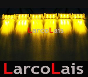 LarcoLais Blue Amber Red White Green 6x3 LED Fire Flashing Blinking Strobe Emergency Car Lights Kit3429264