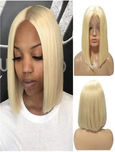 طبيعية مستقيمة 613 BOB Full Lace Lace Lace Hair Hair Hair Wig 100 Brazilian Peruvian Indian Indian For Black W6063685