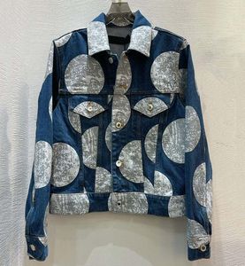 Personality Dots Jackets Couple Pocket Coats Fashion Patchwork Jacket Man Woman Street Style Coat Denim Jackets3968361