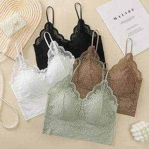 Bras Dantel Seksi iç çamaşırı Kablosuz Sütyen Kadınlar için Yastıklı Yastıklı Push Bralette Kadın Brassiere Yumuşak Sırtsız Moda İç Çamaşır