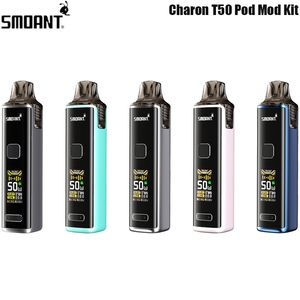 Original Smoant Charon T50 POD Mod Kit 1500mAh Batteri 50W mod 4 ml Sidfyllande patron S1 Mesh -spole elektronisk cigarettvape