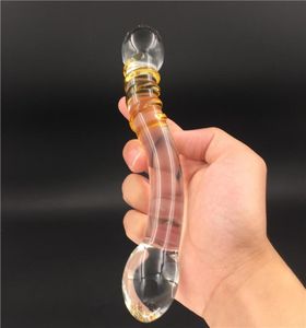 Double sided Crystal Dildo Gspot Stimulation Glass Fake Penis Anal butt plug Female Male Gay Masturbation9753563