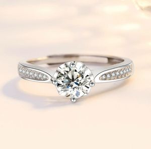 1ct brilhante moissanite anel de diamante prata esterlina 925 feminino anel ajustável tamanho anel de noivado de casamento anéis de casal j8162750