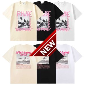 春/夏アメリカンファッションブランド油絵プリントメンズとレディースルーズカジュアル半袖Tシャツ