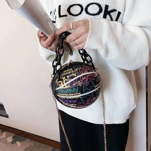 Borse da basket Graffiti di marca per borsa a tracolla da donna Borse e borsette a catena di moda Designer Crossbody Luxury Satchel 240129