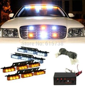 4 9 LED VIT GRÖN AMBER RED BLUE CHANGABLE COLOR TRUCK LED FLASH STROBE LIGHTS 12V BIL TRUCK GRILL ENMERD FLASH STROBE3054859