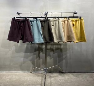 Shorts masculino estilo polar, roupa de verão combinada com lycra de algodão puro de rua na praia