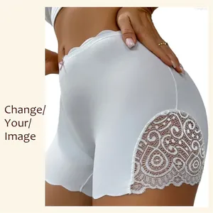 Women's Panties Woman Solid Ice Silk Boxers Push Up Lingerie Seamless Sexy Lace Multicolor Underwear Underpants