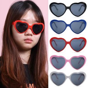 Solglasögon mode hållbara långvariga lampor blir kärlek bild hjärtdiffraktion glasögon hjärtformad speciell effekt