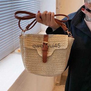 숄더백 Fasion 디자인 밀짚 꼰 가방 인기있는 도약 스티 싱글 여성 Soulder Crossbody 2023 여름 짠 매일 및 Bagh24219