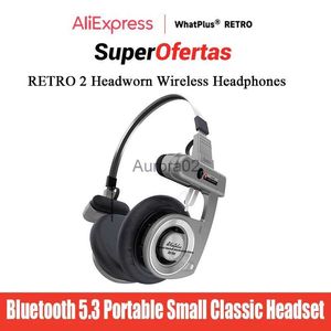 Mobiltelefonörlurar WhatPlus Retro 2 Headworn Wireless hörlurar Bluetooth 5.3 Portable Small Classic Headset 40mm Dynamic-Unit Earphone YQ240219