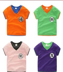 Nova venda bebê dia série manga curta tshirt verão kids039s topo children039s simples camisa de fundo para meninos274l2982675