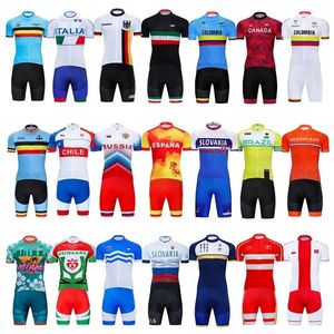 2022 Nederländerna Spanien Tyskland Denmark National Cycling Team Jersey Cykel Shorts Bib Set Ropa Ciclismo Mens Mtb Shirt Summer Pro Bic268i