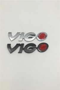 Estilo do carro para hilux vigo porta traseira emblema tronco traseiro placa de identificação preto carbono/silver7838198