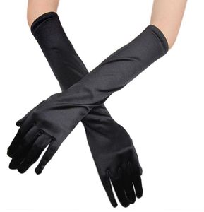 Fem fingrarhandskar Jaycosin Classic Adult Skin Operaelbowwrist Stretch Womens Satin Long Wedding Bridal Evening Party Prom Mitt7577652