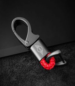 Keychains bilstyling lädermetallemblem nyckelring nyckelring för mini Cooper S F56 R56 R53 R50 Tillbehör med logotyp Ring125047991347