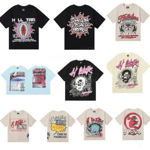 HellStar Shirt Designer T Shirty Tee Ubrania odzieży Hipster Myjany materiał uliczny Graffiti Fild