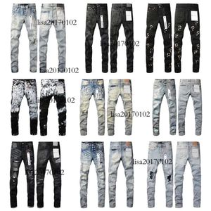 Designer Pants Purple Brand Jeans Purple Jeans Summer Hole New Style Embroidery Self Cultivation and Small Feet Fashion