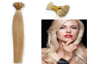 Längd 14inch26inch ringar Indian Remy 100 Human Hair Extensions 05gs 200slot Nano Tip Virgin Hair DHL4601044