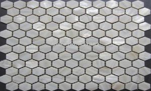 Pure White Hexagon Mosaic Tile Tile Mother of Pearl Tiles Hexagon 25mm Pearl Tile Tile Tile Backplats Backsplash Wall Tile21993053656