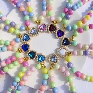 Dog Collars Pet Pearl Bow Necklace Collar Little Cat Heart Fashion Jewelry Lady Accessories