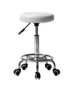 WACO Salon Round Shape Rolling Stool Commercial Furniture Adjustable Rotation Hydraulic with Wheels Medical Massage Spa Bar Chairs6796655