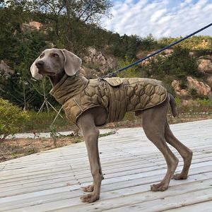 Abbigliamento per cani Cappotto invernale Cappotti per la stagione fredda Gilet dolcevita riflettente antivento con imbracatura Giacca foderata in pile spesso