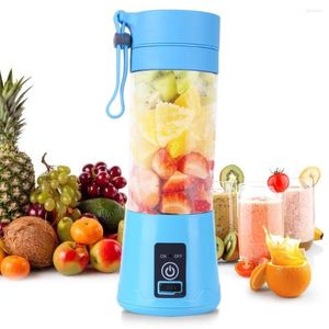 Juicers 6 Blades Mini USB Portable Electric Fruit Juicer Smoothie Maker Blender251d