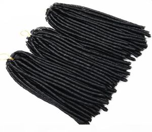 14-Zoll-70-g-Packung Crochet Braids Synthetic Braiding Hair Extension Afro-Frisuren Soft Dreadlock Brown Black Thick Full2156177