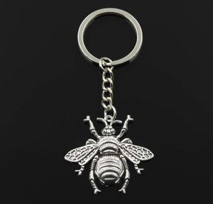 Fashion Hornet Honey Bee 40x38mm Pendant 30mm Key Ring Chain Bronze Silver Color Men Car Gift Souvenirs Keychain Drop5595068
