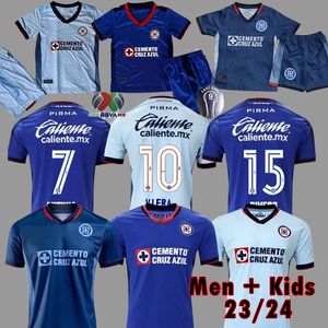 2023 2024 Cruz Azul Camisas de futebol 23 24 CDSyC Liga do México VIEIRA LIRA RODRIGUEZ ESCOBAR ANTUNA Home Away terceiro camisas de futebol LIGA MX Homem Mulheres Kit Uniformes