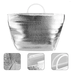 Dinnerware 10 PCS Tote Bag For Beach Snack Pouch Travel Hiking Lunch Insulation Lining Bags Thermal Aluminum Foil