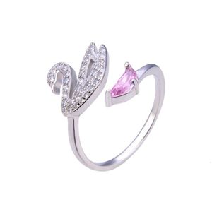 Swarovskis Pierścieni projektanty Kobiety Oryginalne wysokiej jakości pierścienie zespołu Diamond Zestaw S925 Srebrny pierścień Elegancki mały zapach moda