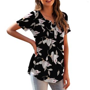 Damenblusen Damenhemd Tunika Tops Kurz 4XL Crop Workout für Damen Lane Active Wear