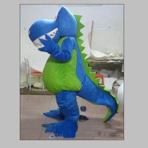 2019 Professional Made Green T-Rex Dinosaur Mascot Costume för vuxen att bära för 285p