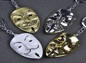 Klassisk SCIFI -film V för Vendetta Guy Fawkes Mask Alloy Key Chains KeyChain KeyFob Keyring Key Chain Accessories9505182