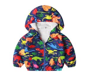 27kids 27 Jahre Herbst Kind Jacke Kinder Kapuzenmantel Jungen Oberbekleidung Kleiden Frühling Windjacke Kleinkind Nette Dinosaurier333H5771775