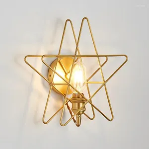 Wall Lamps Nordic Pictogram Lamp Living Room Bedroom Bedside Star Moon LED Sconce Light Foyer Aisle Kid's Decoration Lights 6pa