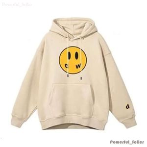 Smiley Face Yellow Man Retro Draw Hoodie Letters Print Sweatshirt Women's Tshirt Spring Trend Long Sleeve Top High Street Drews House 2807