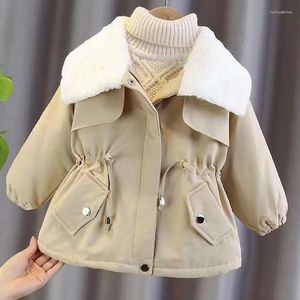 Jackets 2024 Autumn And Winter Girl Cotton-padded Coat Children's Padded Jacket Go Out Thick Warm