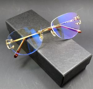 Clear Eye Glasses Frame Fashion Mens Decoration Vintage Luxury Designer Eyewear Stylish Gelgasses Rimless Optical High Qua8568269