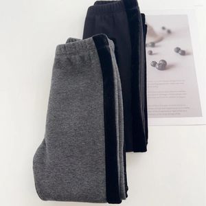 Trousers Winter Basic Velvet Edge Two Tone Plush Underpants