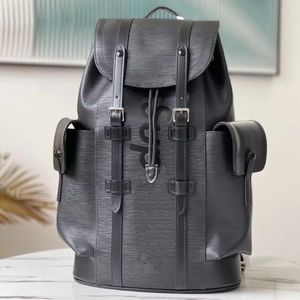 RealFine888 5A M50159 Christopher PM Backpack Bags 핸드백 먼지 가방 282Q