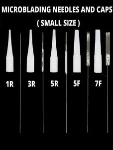 Interi 50 pezzi 1R3R5R5F7F Punte dell'ago della penna per trucco permanente usa e getta di piccole dimensioni Cappucci per aghi tradizionali per la macchina del tatuaggio187f1138738