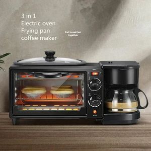 3 In 1 Breakfast Maker Machine Roast Bread Toaster Electric Oven Kitchen Appliances yy240129