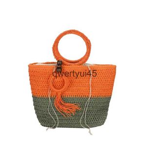 Totes Summer andmade Bags for Women Beac Weaving Ladies Straw Bag Sael Seaside oliday Designer Top andle andbag ToteH24219
