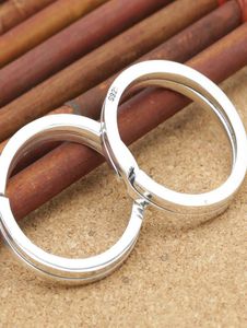 925 srebrny okrągły pierścień klawiszowy pierścień klawiszowy Akcesorium kluczy DIY A28628768736